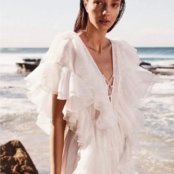 STELLA RUFFLE DRAWSTRING MINI DRESS
NWOT - Picture 4 of 8